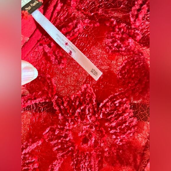 Free People Dress NWT-retails $198, Elegant Mini Red Lace, Flowy, oversized - Picture 3 of 14